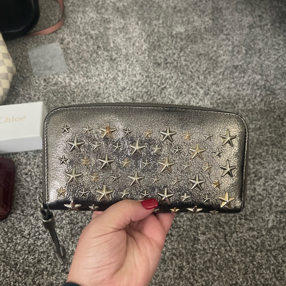 Metallic Jimmy choo star long wallet